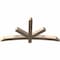 Ekena Millwork Alberta Smooth Timber Gable Bracket, Douglas Fir, 60"W x 30"H x 3 1/2"D x 3 1/2"F, 12/12 Pitch GBW060X30X0404ALB00SDF - alternate 3